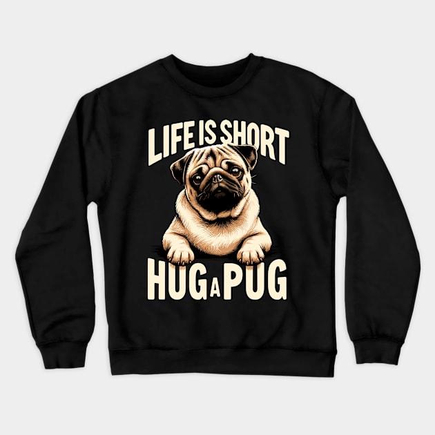 Hug A Pug | Dog Mom Gift Crewneck Sweatshirt by Indigo Lake